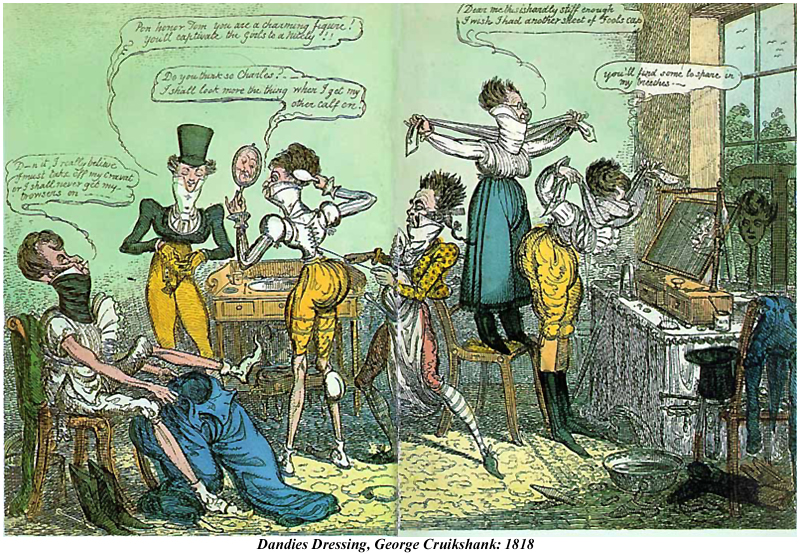 Dandies Dressing 1818 George Cruikshank